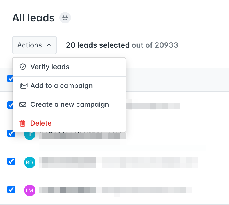 Hunter Leads bulk address verification 