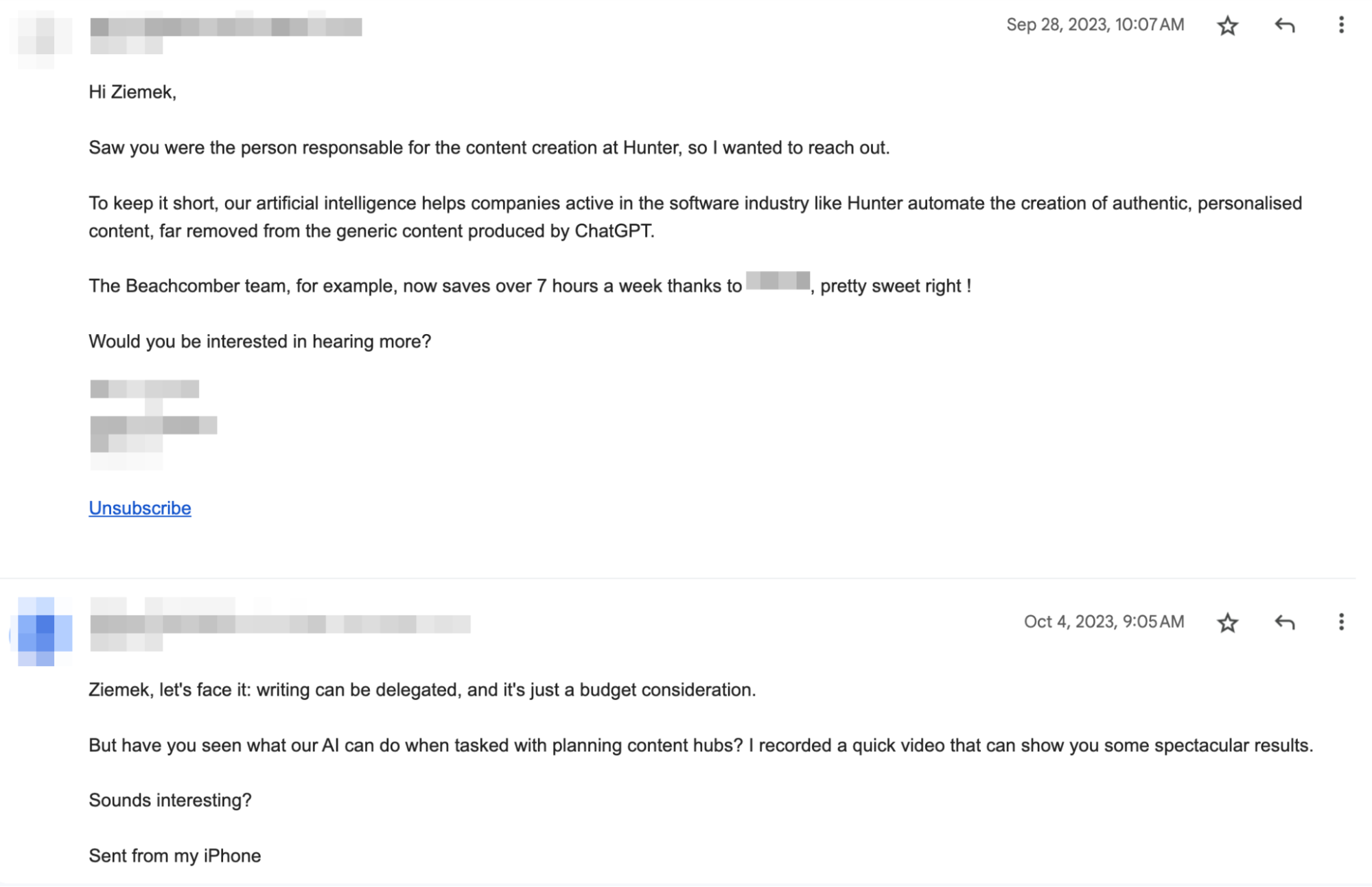 An improved cold email follow up that uses a different value point