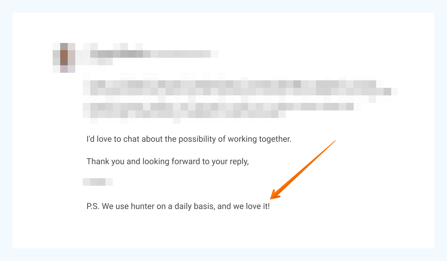 a cold email paying the recipient a compliment