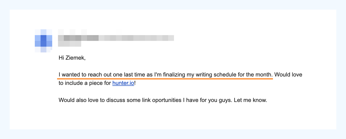 a cold email that introduces scarcity